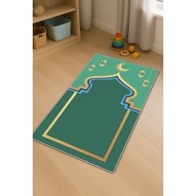 Viva Home Yeşil Kandilli Unisex Çocuk Seccadesi CS20