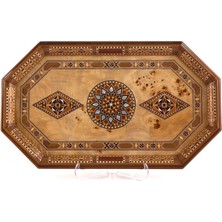 Helena Wood Art Tiryaki Bombe Orta Tepsı (48X28X3 Cm)