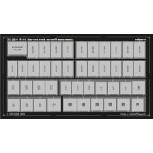 Eduard XL516 1/32 Ölçek, F-18 Etch Stencil Data Mask -Etc