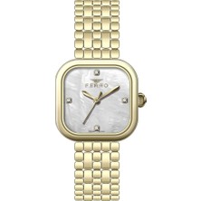 Ferro FL40178A-B Quartz Çelik Sarı 26 mm Kadın Kol Saati