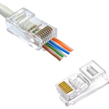 OEM Ez RJ45 Soketi Cat6 Delikli Tekli