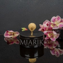 Miarik Design Dekoratif Mermer Pirinç Kulplu Dekoratif Kutu