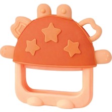Babyjem Crabby Tutma Halkalı Silikon Diş Kaşıyıcı Turuncu