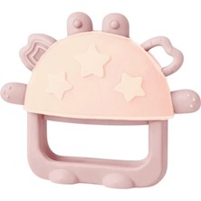 Babyjem Crabby Tutma Halkalı Silikon Diş Kaşıyıcı Pembe
