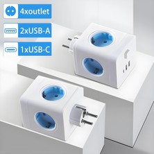 Hasuba HS-334 4lü Akım Korumalı Priz 3xusb 1xtype-C