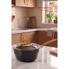 EVREN MUTFAK 16 cm Gold Stone Ezme Seri Kapaklı Sütlük Sosluk 1,3 Lt