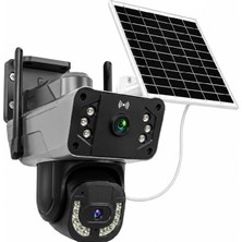 O-KAM-3915 Aov Solar Smart Güvenlik Kamerası 2 Lens Wi-Fi Ptz