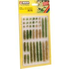 Noch 7125 Çim Kümeleri, Açık ve Koyu Yeşil, 6 Mm. 36 Adet Diorama Malzemesi