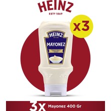 Heinz 400 gr Mayonez - 3'lü Paket Aromalı Sos 1,2 kg Türkiye Menşeli Lezzet