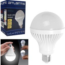 Atlantis Şarjlı LED Ampul Beyaz 6500K 220V 9W 720LM E27