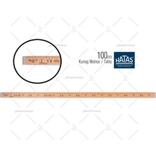 Jokey Kırtasiye Kaliteli Pimli (Tsek Onaylı) Ahşap Manifatura Cetveli (Ön / Arka Yüzü 100CM)
