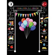 200X250CM Ek Dikişli, Okulumda Ilk Günüm, Okul Etkinlik Kumaş Fon