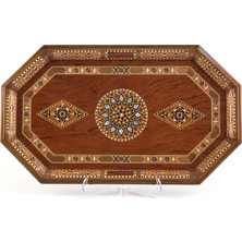 Helena Wood Art Tiryaki Bombe Orta Tepsı (48X28X3 Cm)