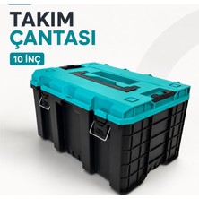 Badem10 Plastik Kilitli Takım Çantası Taşınabilir Düzenleyici Alet Kutusu Pratik Geniş Iç Hacimli