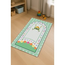 Viva Home Su Yeşili Harfli Unisex Çocuk Seccadesi CS27