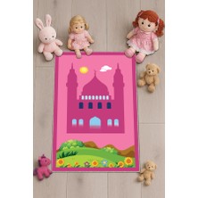 Viva Home Pembe Cami Temalı Kız Çocuk Seccadesi CS05