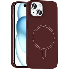 Roketcim iPhone 15 Kılıf M-Safe Şarj Özellikli Kamera Korumalı Elio Sert Pc Kapak