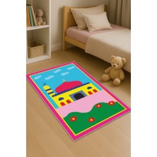 Viva Home Çok Renkli Cami Temalı Unisex Çocuk Seccadesi CS25