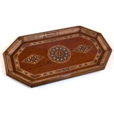 Helena Wood Art Tiryaki Bombe Orta Tepsı (48X28X3 Cm)