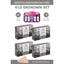 Smoothly Silver Kalıp Ağda 500 G x 4 Adet 2000 G. 20 Adet Spatula 4'lü Tüy Losyon