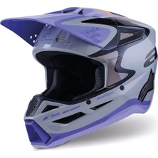 Alpinestars Sm3 Jettson Off-Road Motosiklet Kaskı Gri  Mavi