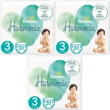 Belirtilmemiş Pampers Harmonie Bebek Bezi Beden:3 (6-10KG) Midi 93 Adet Aylık Ultra Fırsat Pk
