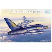 Trumpeter 02838 1/48 Ölçek, F-100C Super Sabre Savaş Uçağı Plastik Model Kiti