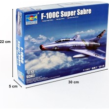 Trumpeter 01648 1/72 Ölçek, F-100C Super Sabre Savaş Uçağı Plastik Model Kiti