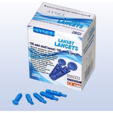 Ayset 30 gr Parmak Delme İğnesi Lanset 100 Adet Tek Kullanımlık Acısız Numune Alımı İçin