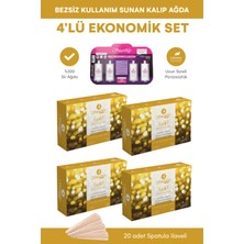 Smoothly Gold Kalıp Ağda 500 G x 4 Adet 2000 G. 20 Adet Spatula 4'lü Tüy Losyon