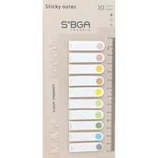 Mikasso Şeffaf Renkli Postit Post-It Post It. Kitap Ayracı Ayraç Postit Sticker Not Kağıdı 200 Yaprak Yapışk