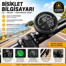 🚴 Hpytech Bisiklet Bilgisayarı Km Saati Hız ve Mesafe Ölçer Su Geçirmez LED LCD Ekranlı Kablolu Yol Bilgisayarı