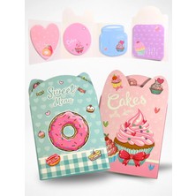Mikasso 2'li Bloknot Cupcake & Donut Post-It Yapışkanlı Not Kağıdı
