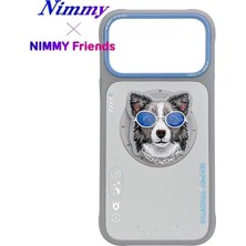 Nimmy Nımmy iPhone 17 Pro Max Magsafe Uyumlu 3D Pop Socket Aparatlı 3D Gözlük Zincir Köpek Detaylı Cool Cute 2.0 Kılıf