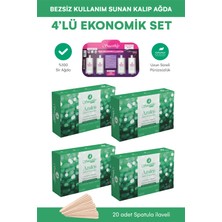 Smoothly Azulen Kalıp Ağda Ekonomik Set, El Ağdası Kuaför Ağdası Erkek Sporcu Ağdası - 500 G. x 4 Adet Kalıp Ağda