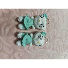 Patron Amigurimi El Örgüsü Helle Kitty Anahtarlık
