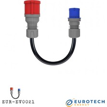 Eurotech Energy Ev Şarjer Dönüştürücü Kablo 1/3 Faz Mavi Priz (220V)