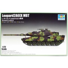 Trumpeter 07192 1/72 Ölçek, Alman Leopard 2A6 Ex Ana Muharebe Tanklı, Plastik Model Kiti