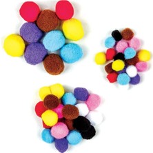 Colorbank Pon Pon 3 Çeşit Renkli 78'li