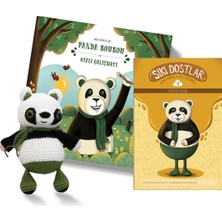Bookids Publishing Sıkı Dostlar Panda Rourou Hikaye, Etkinlik Kitabı ve Amigurumi Oyuncak