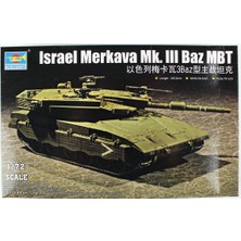 Trumpeter 07104 1/72 Ölçek, Lsrail Merkava Mk. Lll Baz Ana Muharebe Tankı, Plastik Model Kiti