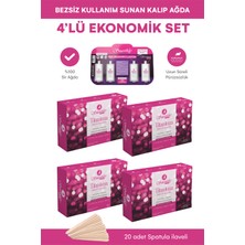 Smoothly Titanim Kalıp Ağda 500 G x 4 Adet 2000 G. 20 Adet Spatula 4'lü Tüy Losyon