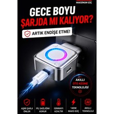 Elysora Akıllı Şarj Ayırıcı Adaptör - %100 Dolunca Otomatik Enerji Kesme, Pil Koruma
