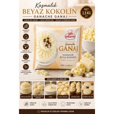 Katsan Ovalette Ganache Kazmalık Beyaz Kokolin 1,5 kg | Pasta Süsleme, Tatlı Dekoru ve Pastacılık Ürünleri Için