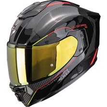 Scorpion EXO-1500 Air Carbon Mundi Kapalı Motosiklet Kaskı Siyah  Kırmızı  Sarı