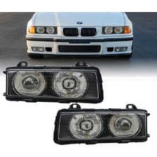Bmw E36 1992-1998 Sedan Coupe Mercekli Siyah Ön Far