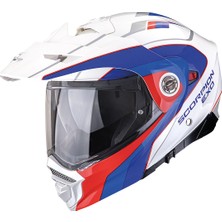 Scorpion Adx-2 Kamps Adv Motosiklet Kaskı Beyaz  Kırmızı  Mavi