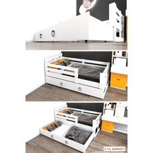 Ninnimo Newmod Icon 90X190 Yatak Uyumlu Yavrulu Mdf Beyaz Karyola- MQ4004-1