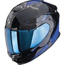 Scorpion Apex Exo-Gt Sp Carbon Matrix Air Asphalt Kapalı Motosiklet Kaskı Siyah  Mavi
