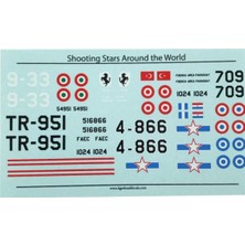 Tiger Head Decals 72017 1/72 Ölçek, Shooting Stars Around the World